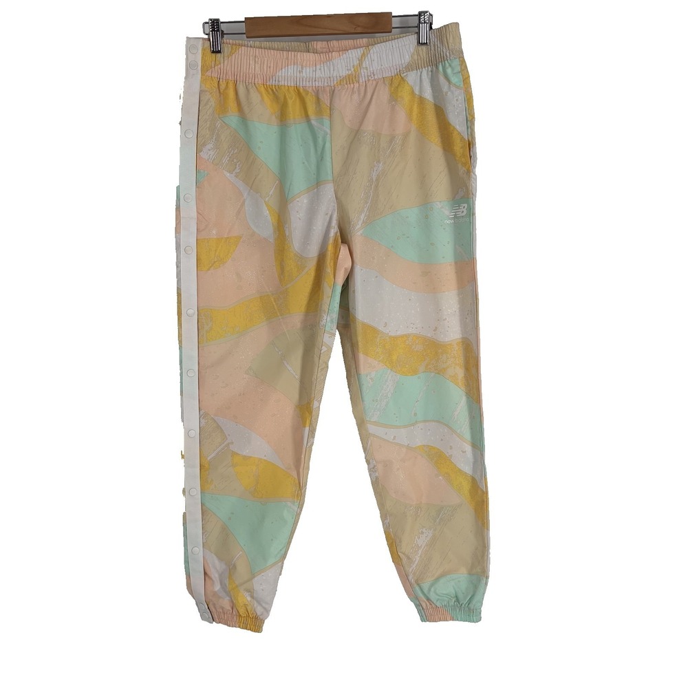 New Balance Mystic Minerals Pant Women Large Snap Pastel Track Joggers Athletic